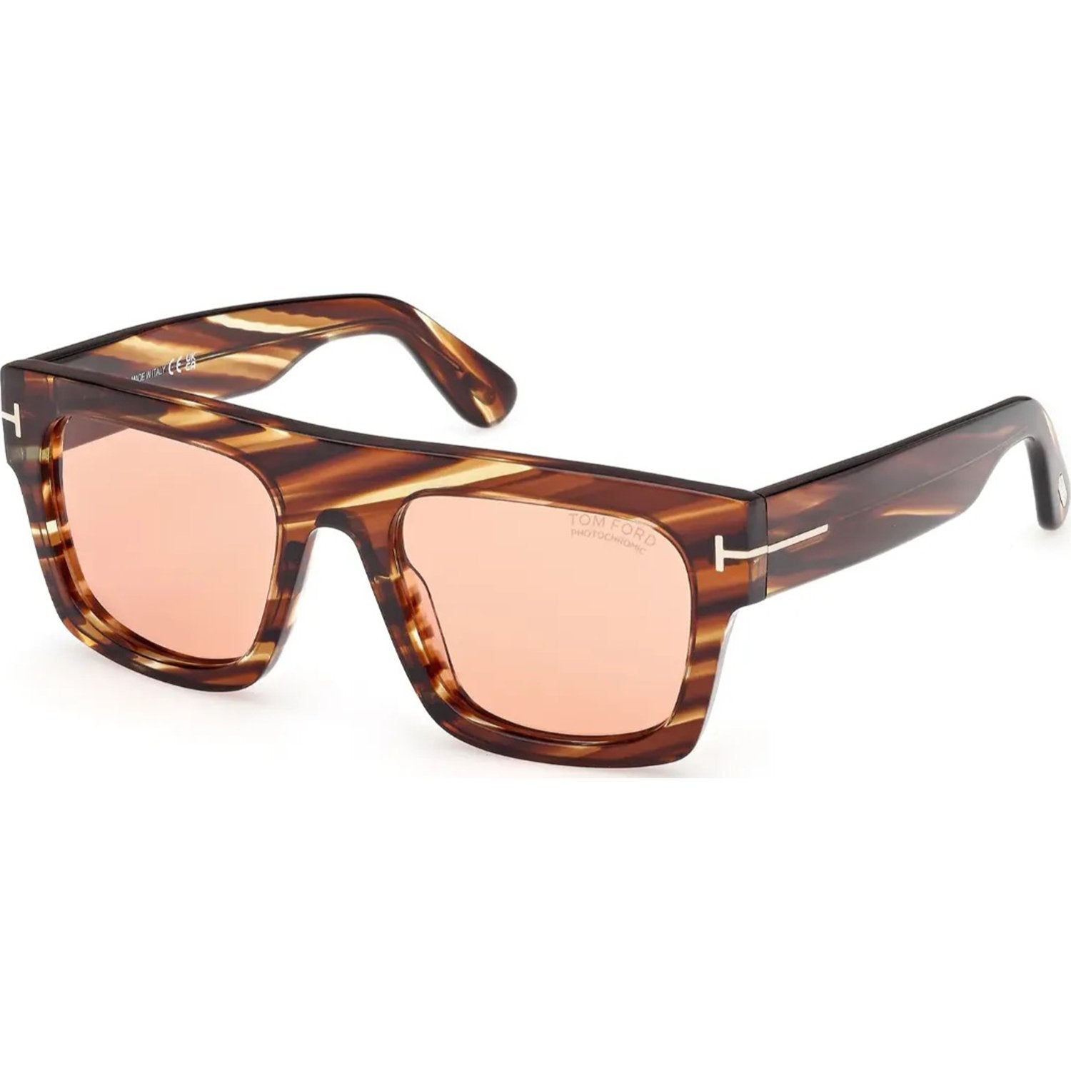 Tom Ford FT0711 Sunglasses Blonde Havana Frames Brown Lenses; Size 53