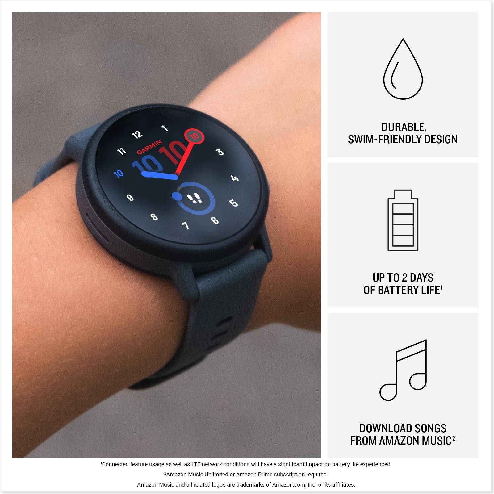 Garmin Bounce 2 Kids Smartwatch with Calling, Turquoise