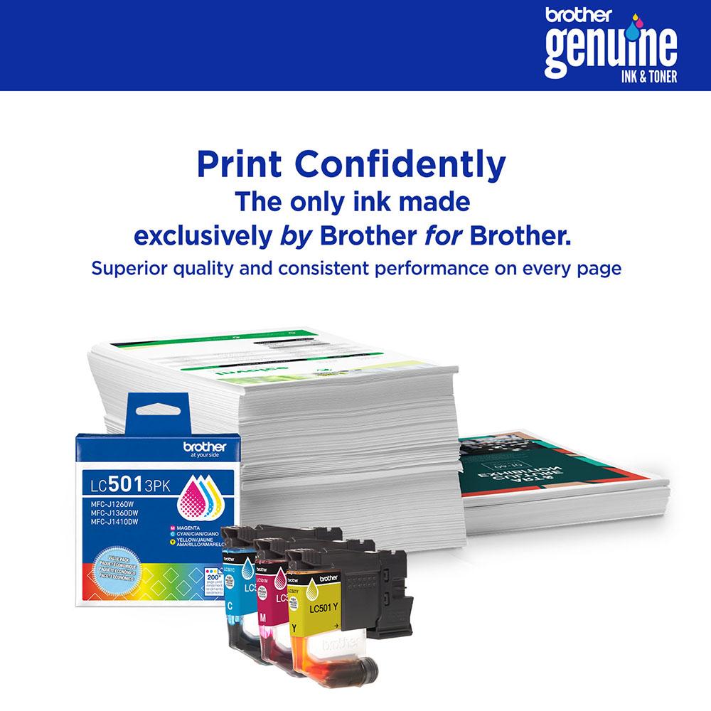 Brother Genuine LC501XL2PK Twin Pack High Yield Black Ink Cartridges