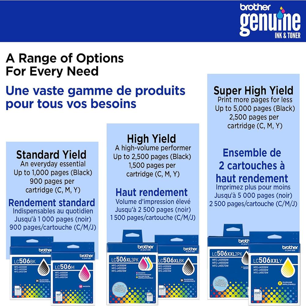 Brother Genuine LC506XXLBKS Super High Yield Black Ink Cartridge