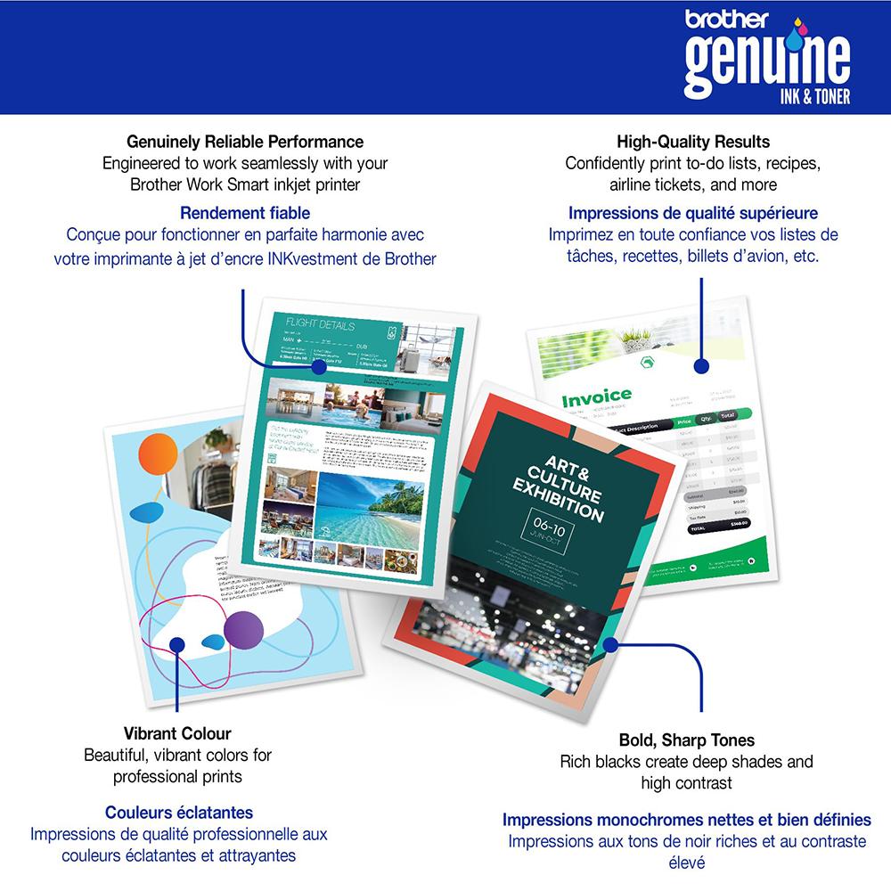 Brother Genuine LC506XL3PKS 3-Pack High Yield Color Ink Cartridges - Cyan/Magenta/Yellow