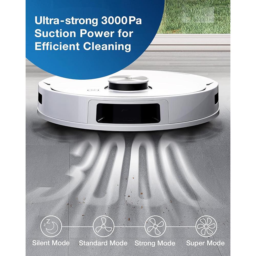 ECOVACS DEEBOT TEO+ Robot Vacuum and Mop Combo, Auto-Empty, 3000Pa Suction