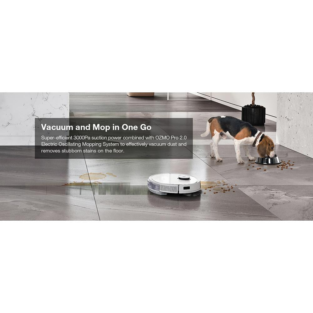 ECOVACS DEEBOT TEO+ Robot Vacuum and Mop Combo, Auto-Empty, 3000Pa Suction