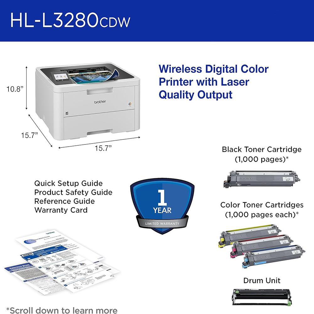 Brother HLL3280CDW Laser Printer