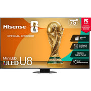 Hisense 75 inch U8 Series MiniLED QLED UHD 4K HDR Smart Google TV (2025)