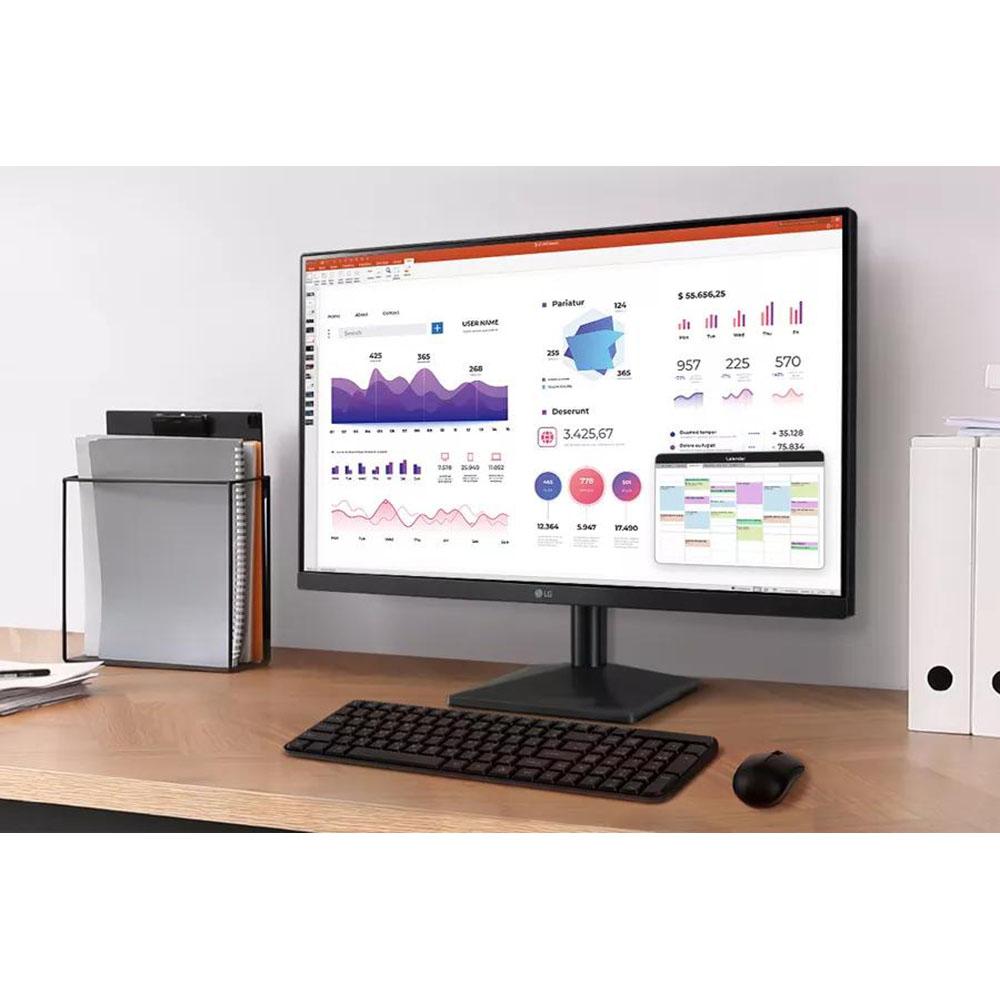 LG 24 Inch FHD 3-Side Borderless IPS 100Hz Monitor with FreeSync