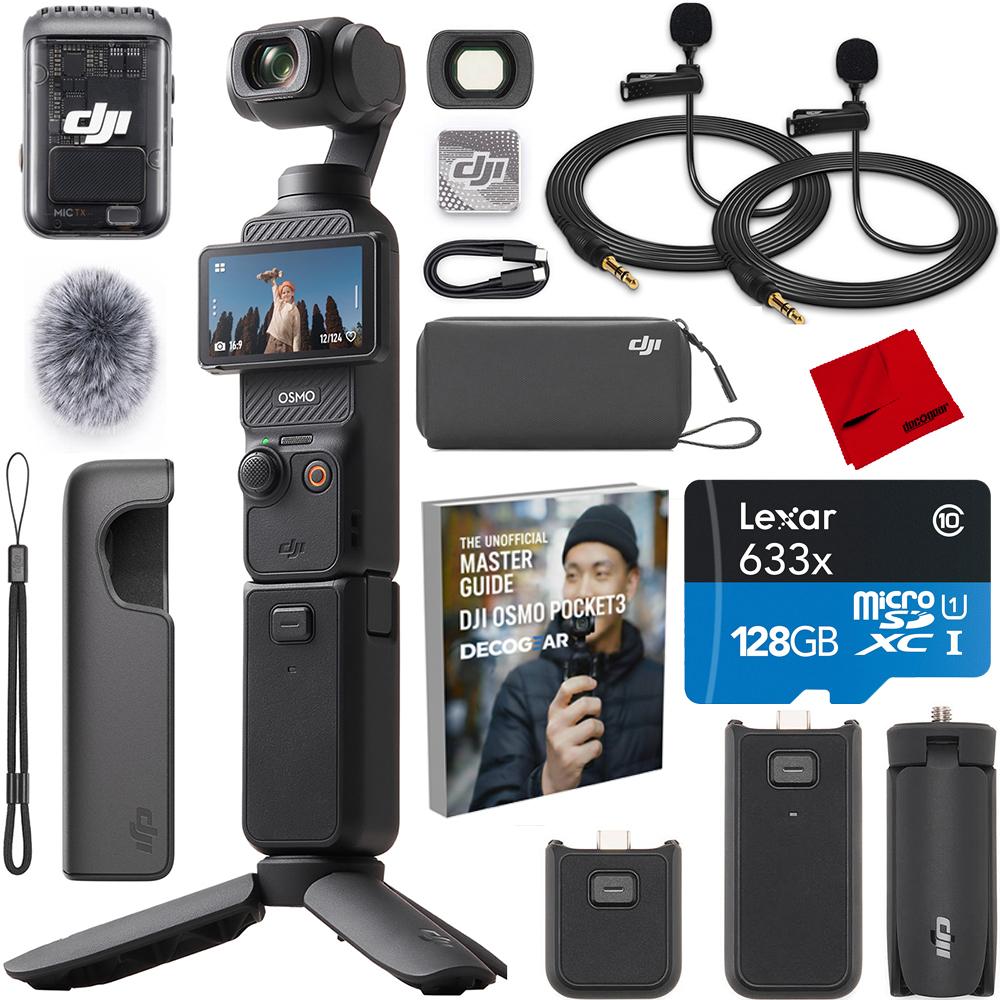 DJI Osmo Pocket 3 Creator Combo 4K 120fps 3-Axis Gimbal + Accessories Bundle