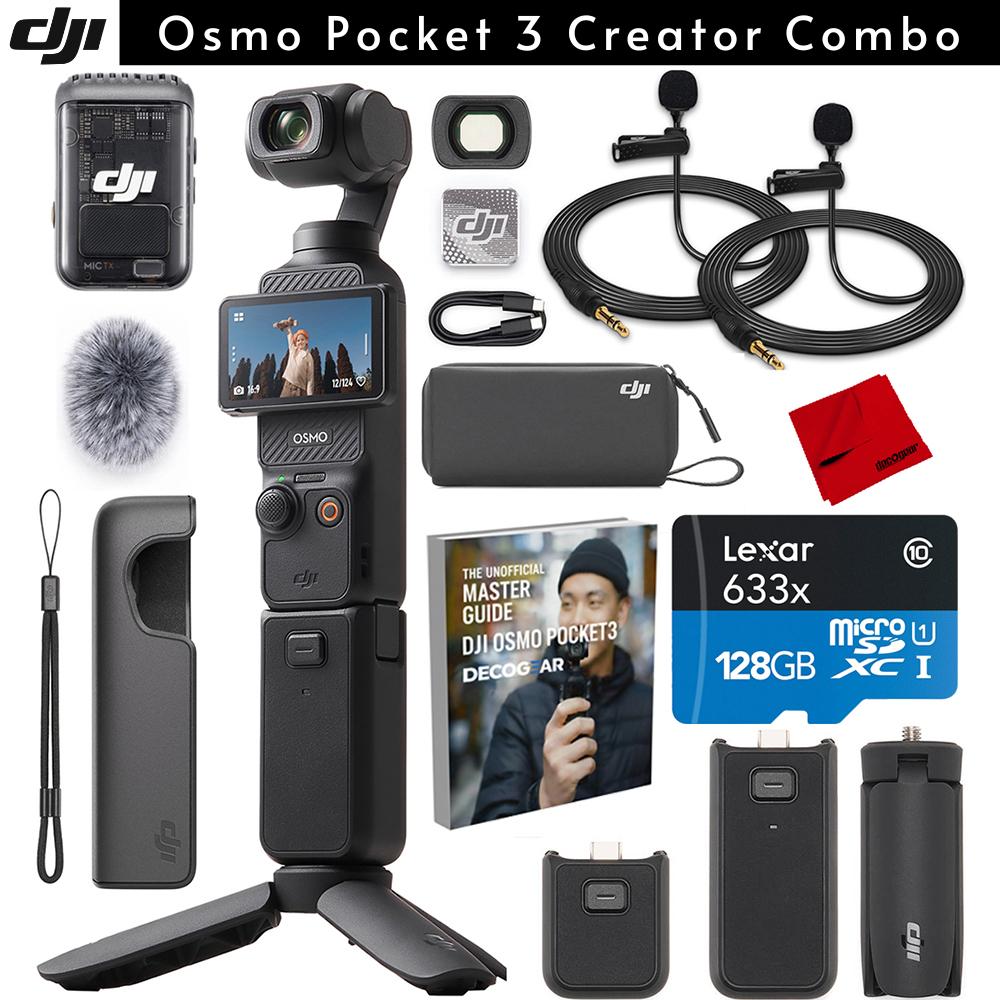 DJI Osmo Pocket 3 Creator Combo 4K 120fps 3-Axis Gimbal + Accessories Bundle