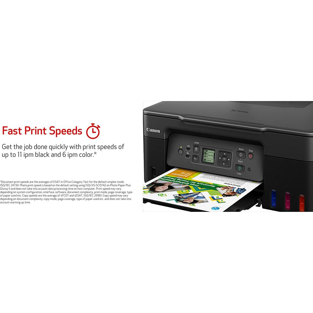 Canon PIXMA G3270 Wireless MegaTank All-in-One Printer with Essentials and Cable