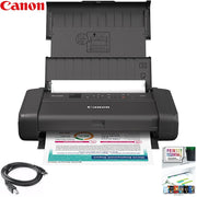 Canon PIXMA TR160 Portable Wired/Wireless Inkjet Color Printer+Essentials Bundle