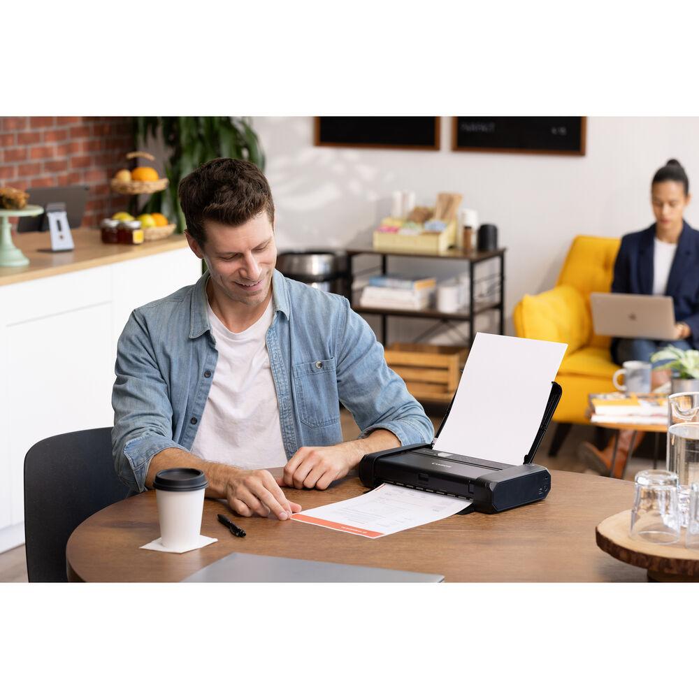 Canon PIXMA TR160 Portable Wired/Wireless Inkjet Color Printer+Essentials Bundle