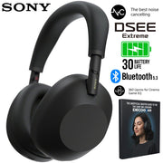 Sony WH-1000XM6 Best Noise Canceling Headphones, Black w/ Deco Master Guide Bundle
