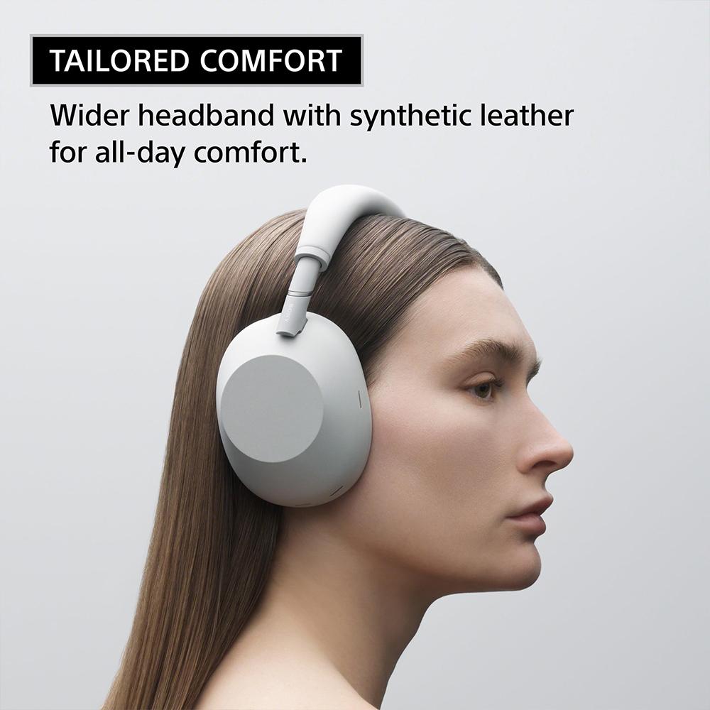 Sony Best Noise Canceling Headphones, Platinum Silver w/ Deco Master Guide Bundle