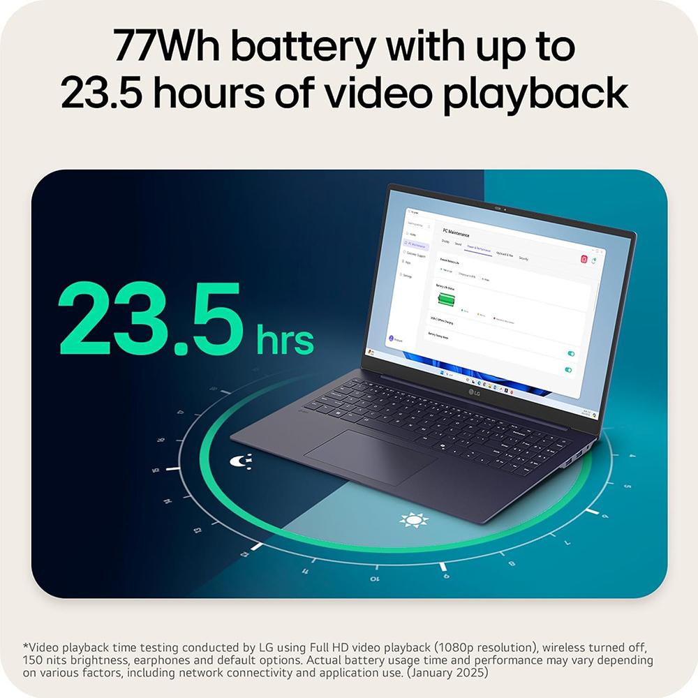 LG gram 16 Inch, Thin and Lightweight Laptop, 32GB RAM, 1TB SSD, Black