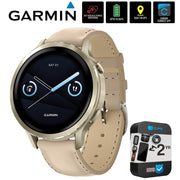 Garmin Venu 4, 41mm Smartwatch, Lunar Gold +2YR Warranty Bundle