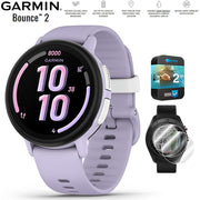 Garmin Bounce 2 Kids Smartwatch with Calling Light Purple+2 Year Warranty Bundle