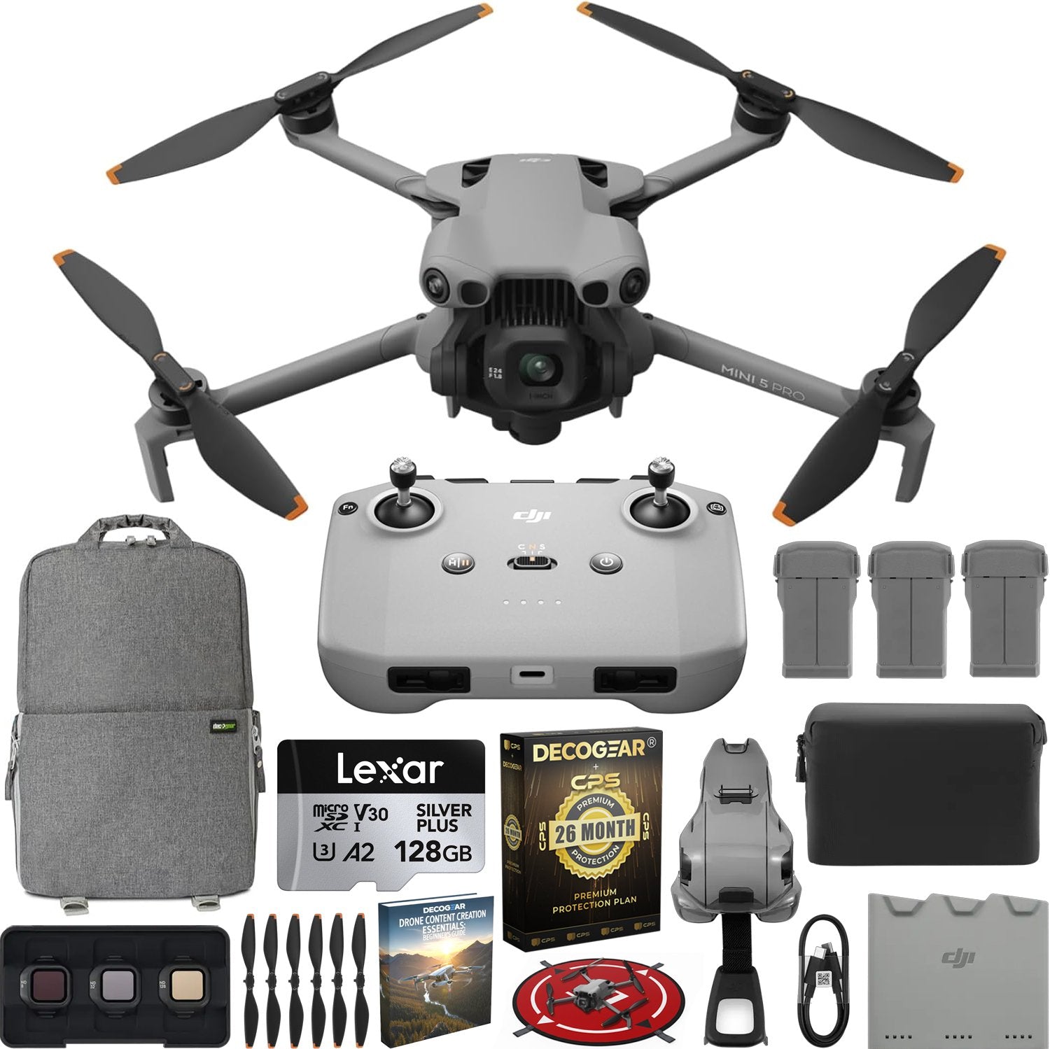 DJI Mini 5 Pro Drone Quadcopter Fly More Combo with RC-N3 +Backpack Accessory Bundle