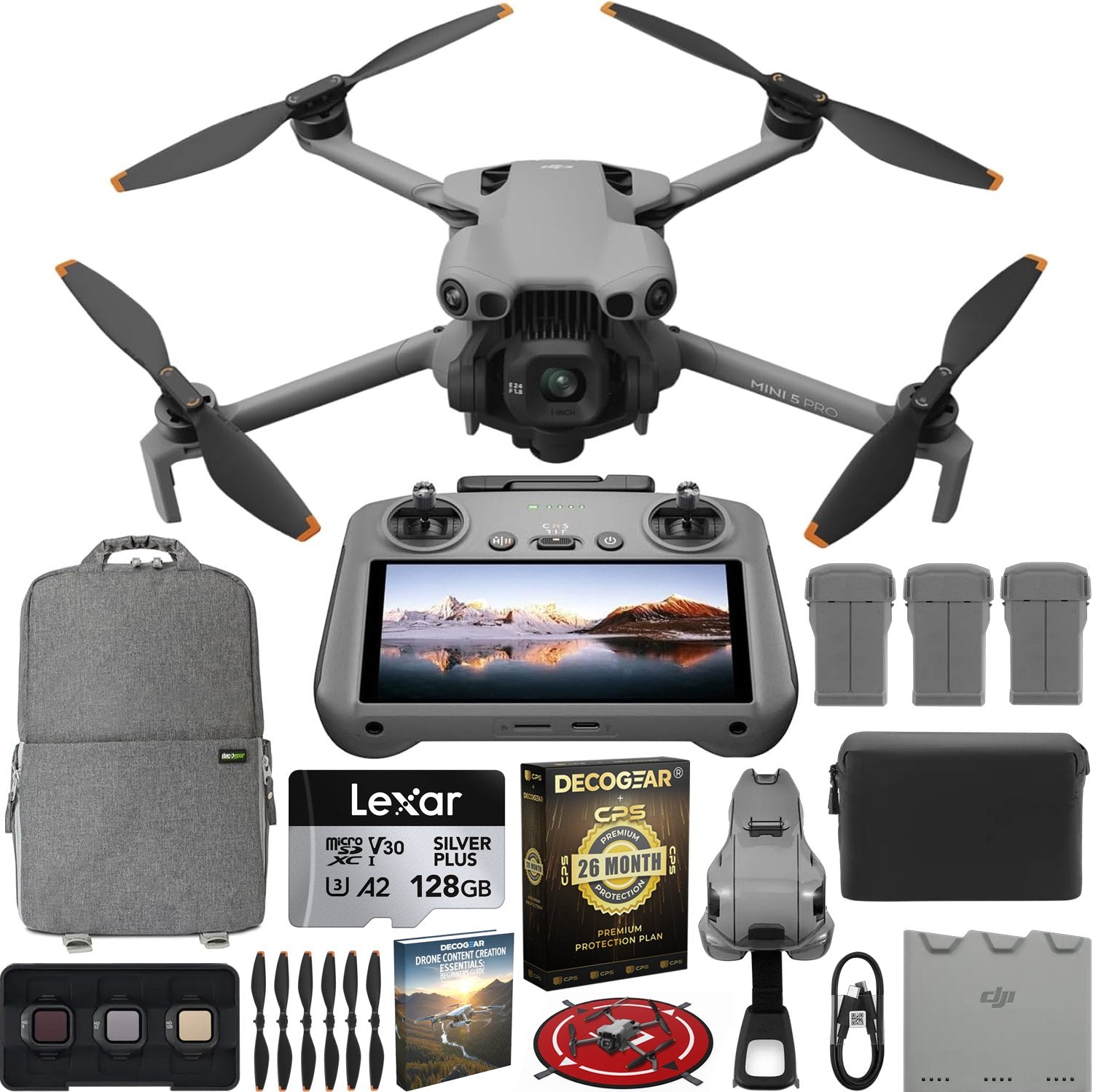DJI Mini 5 Pro Drone Quadcopter Fly More Combo Plus with RC 2 + Accessory Bundle