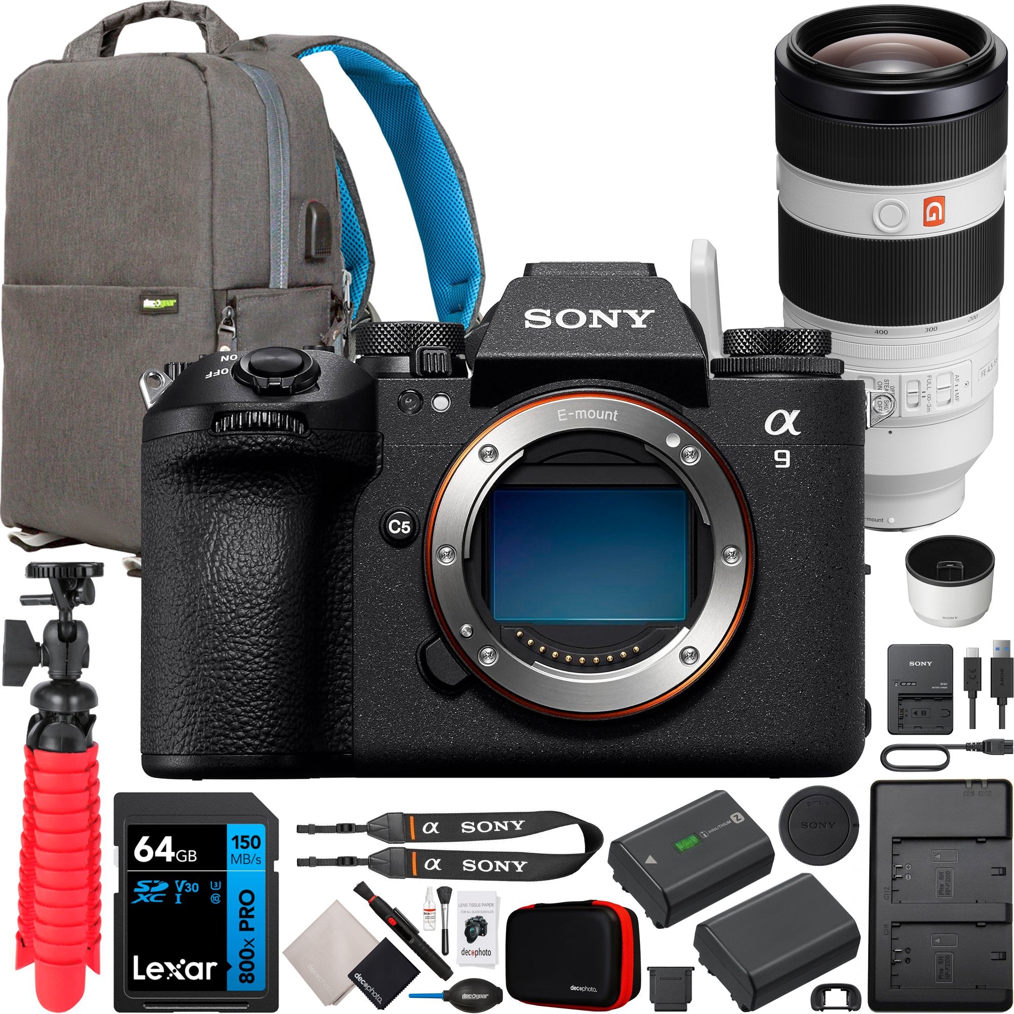 Sony Alpha 9 III Full Frame Mirrorless Camera + 100-400mm f4.5-5.6 GM OSS Lens Bundle
