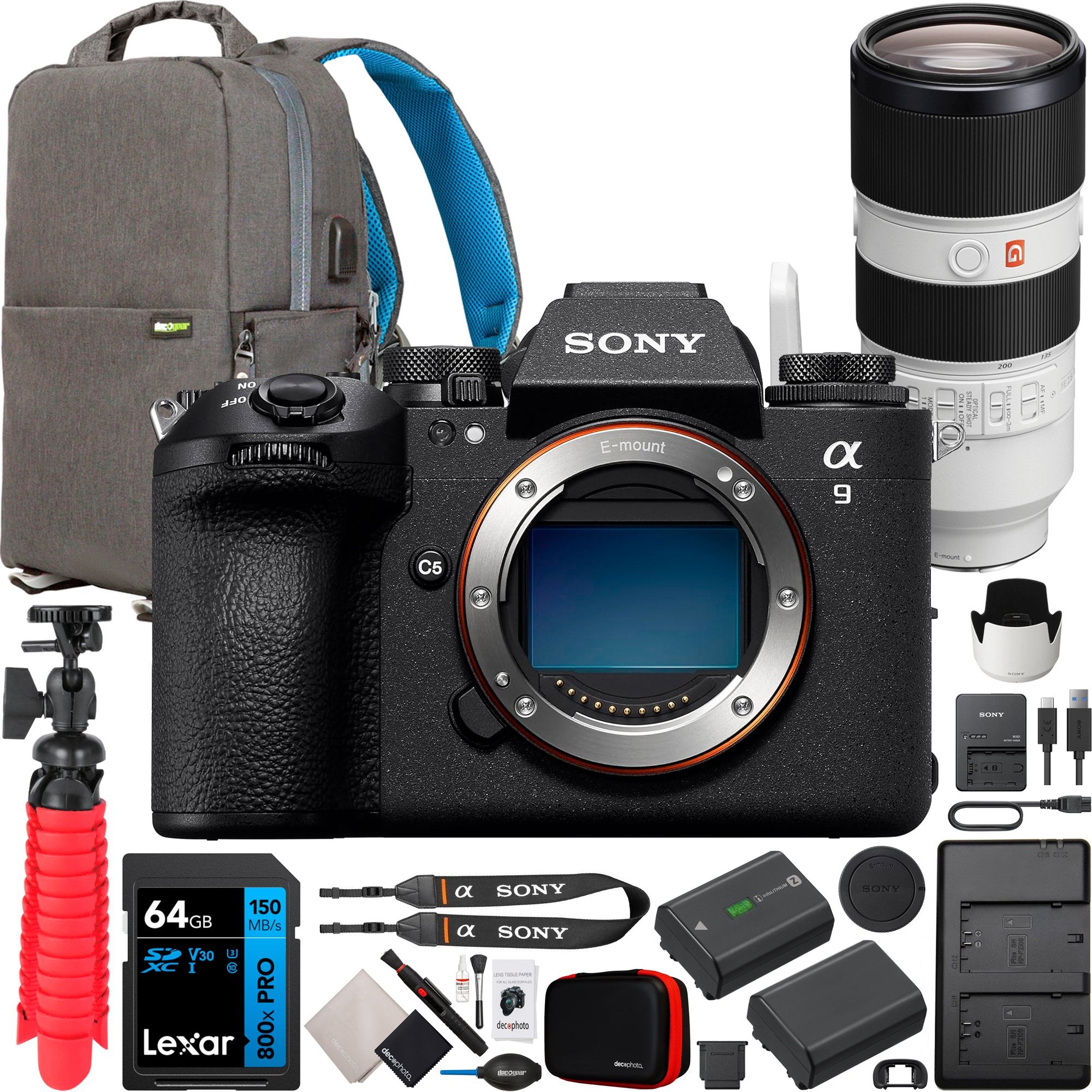 Sony Alpha 9 III Full Frame Mirrorless Camera + 70-200mm F2.8 GM OSS Lens Bundle