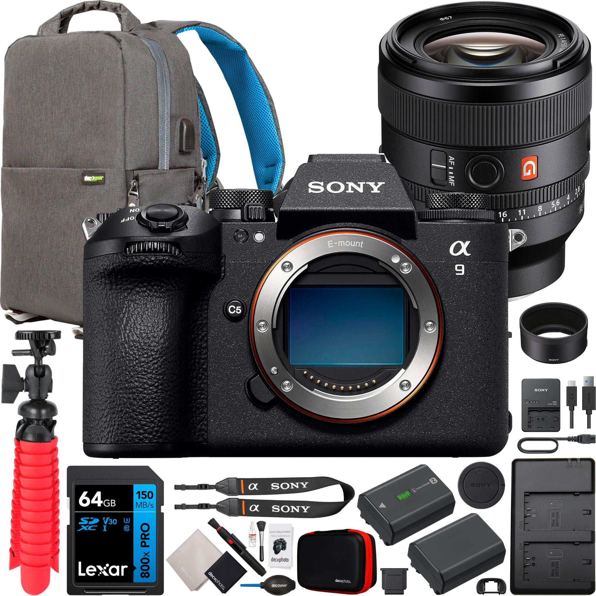 Sony Alpha 9 III Full Frame Mirrorless Camera ILCE-9M3 + 50mm f/1.4 GM Lens Bundle
