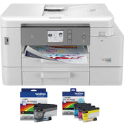 Brother INKvestment All-in-One Color Inkjet Printer + Color Cartridges Bundle