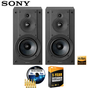 Sony 3-Way 3-Driver Hi-res Bookshelf Speakers (Pair) 2025 w/ 1 YR Warranty Bundle