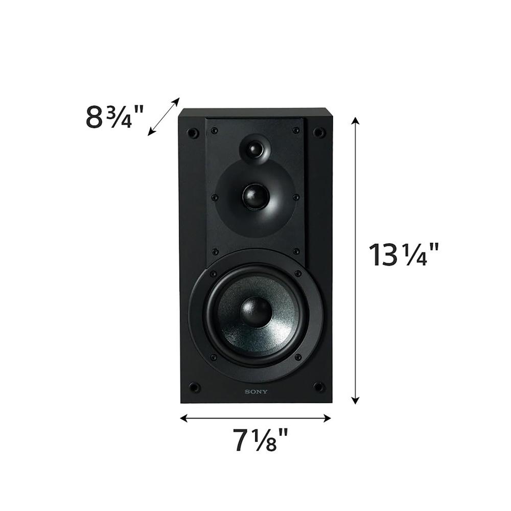 Sony 3-Way 3-Driver Hi-res Bookshelf Speakers (Pair) 2025 w/ 1 YR Warranty Bundle