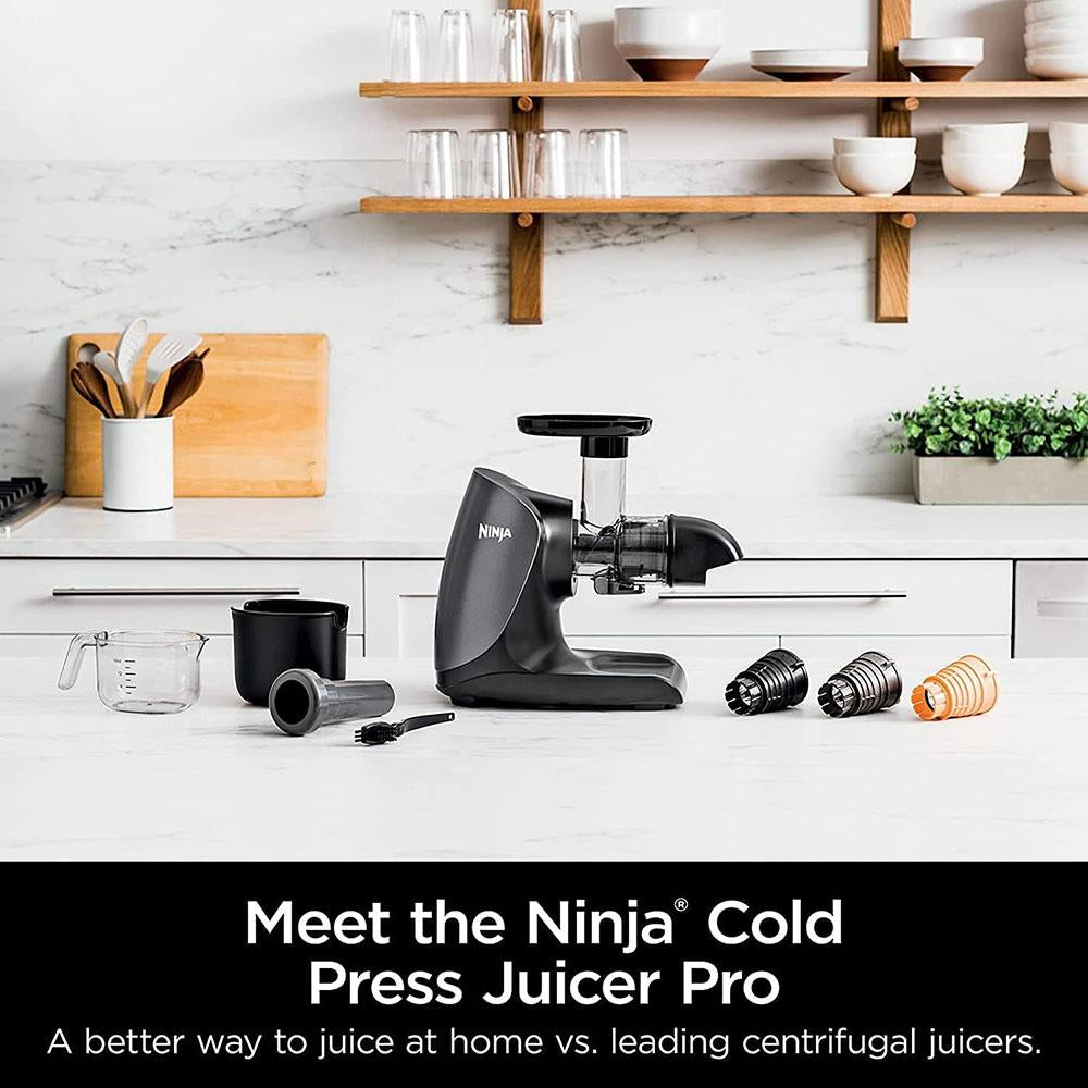 Ninja Ninja JC101 Cold Press Pro Compact Powerful Slow Juicer, Black - Refurbished