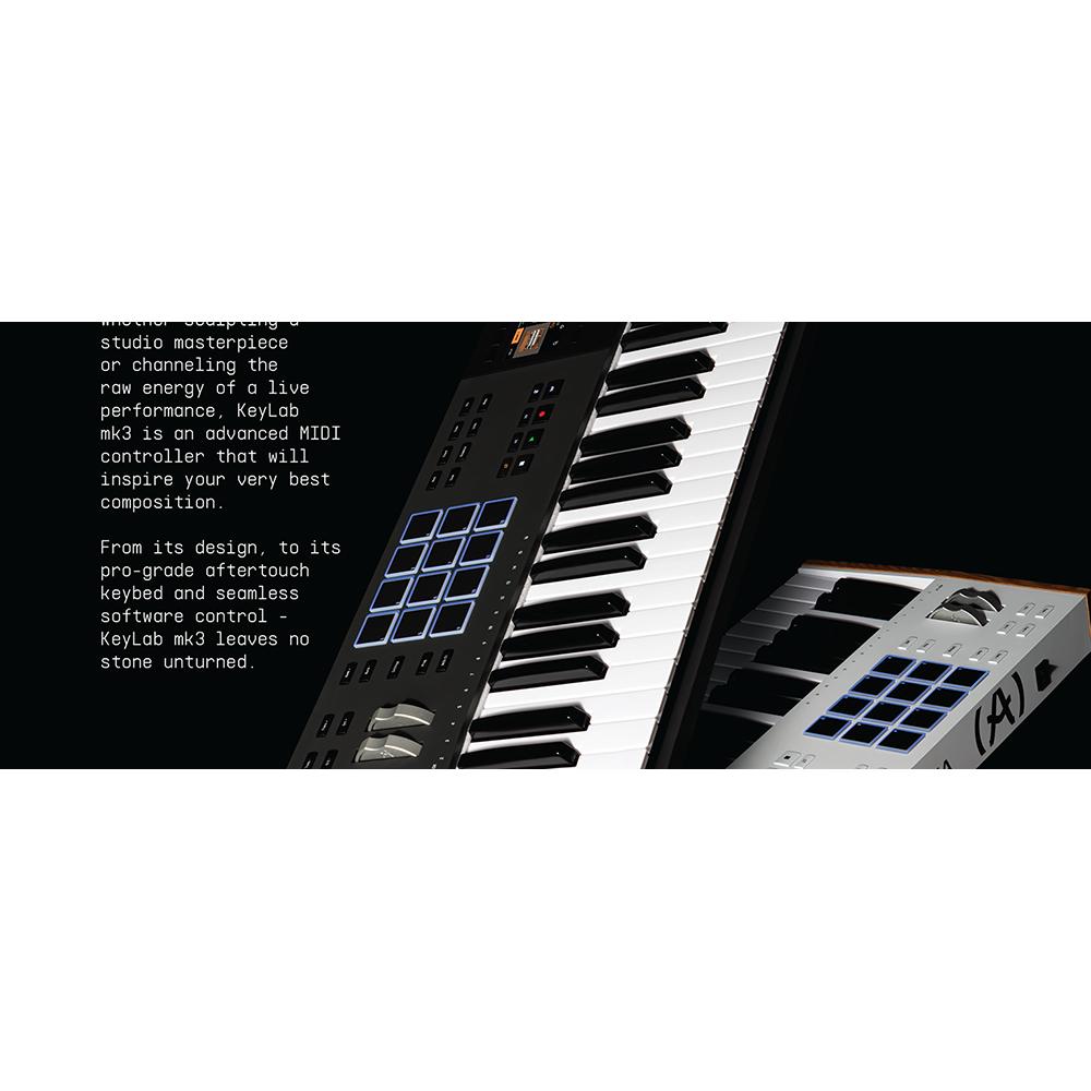 Arturia Mk3 61-Key USB MIDI Controller Keyboard Black with 26 Month Protection