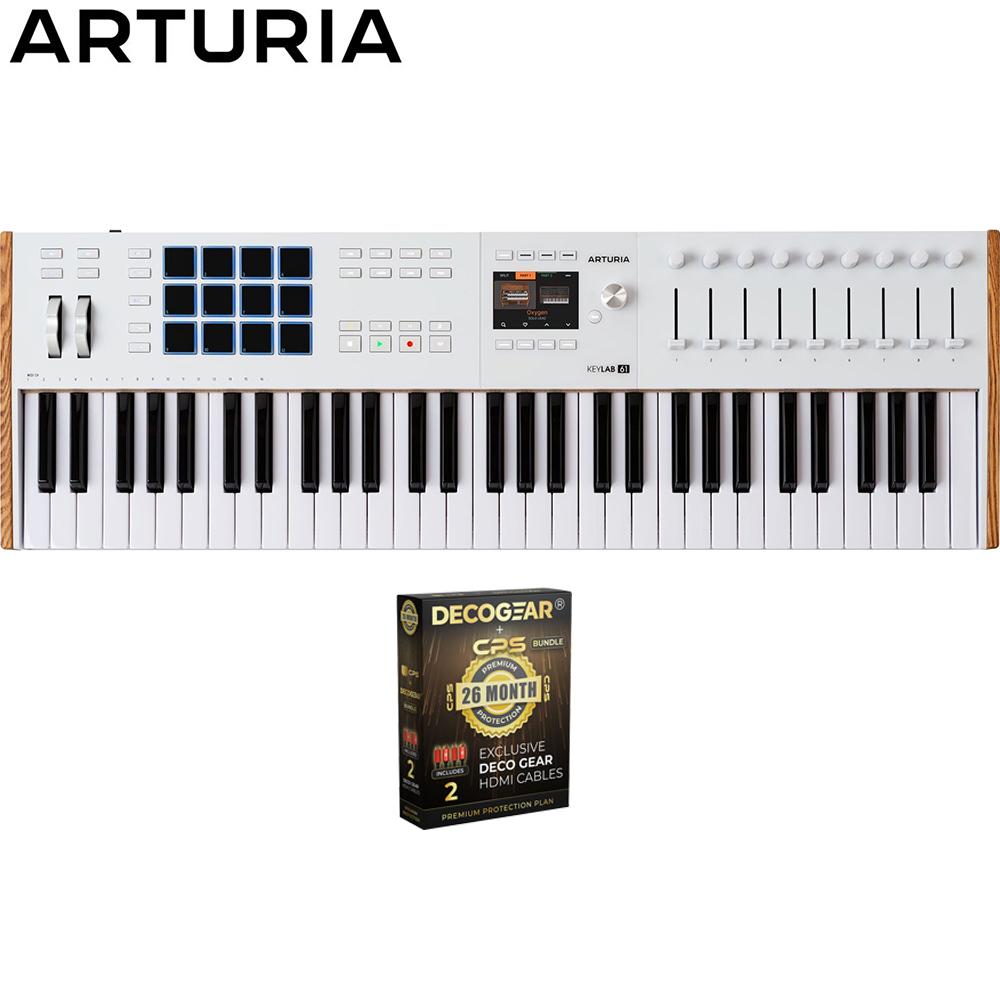 Arturia Mk3 61-Key USB MIDI Controller Keyboard White with 26 Month Protection