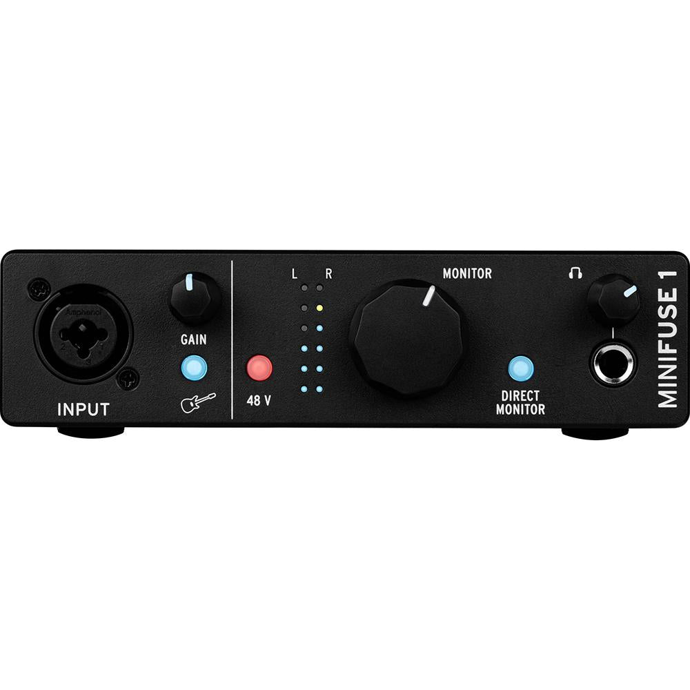 Arturia MiniFuse 1 Portable USB-C Audio Interface Black with 26 Month Protection