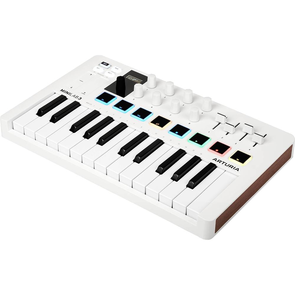 Arturia MiniLab 3 25-Key MIDI Controller Keyboard White with 26 Month Protection
