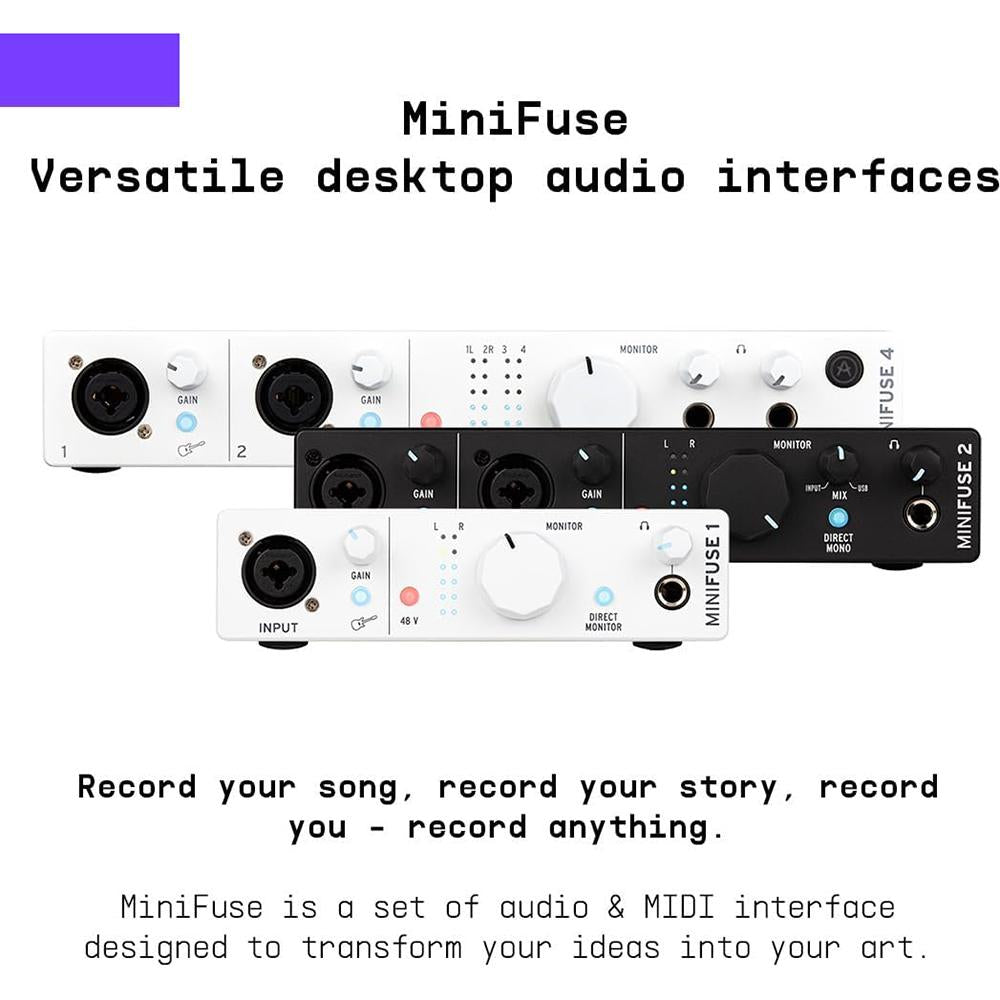 Arturia MiniFuse 4 4x Input USB-C MIDI Audio Interface with 26 Month Protection