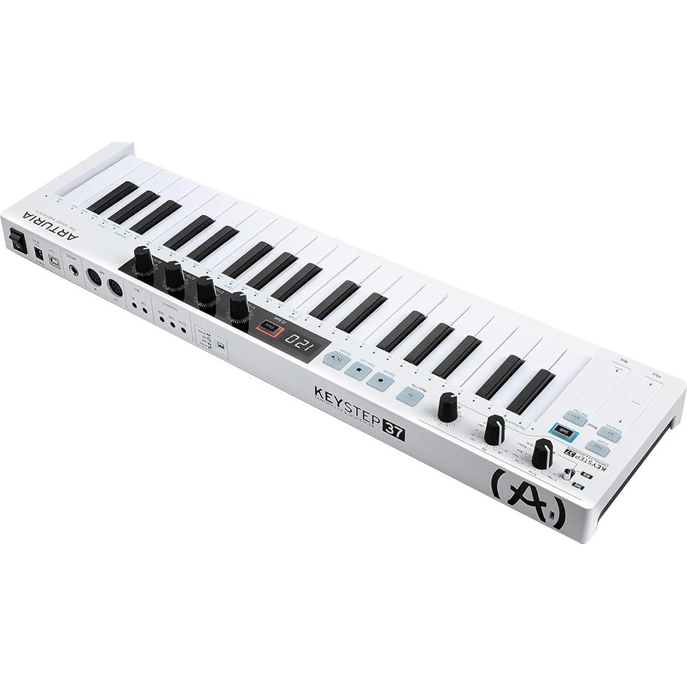 Arturia KeyStep 37-Key MIDI Controller and Keyboard White + 26 Month Protection