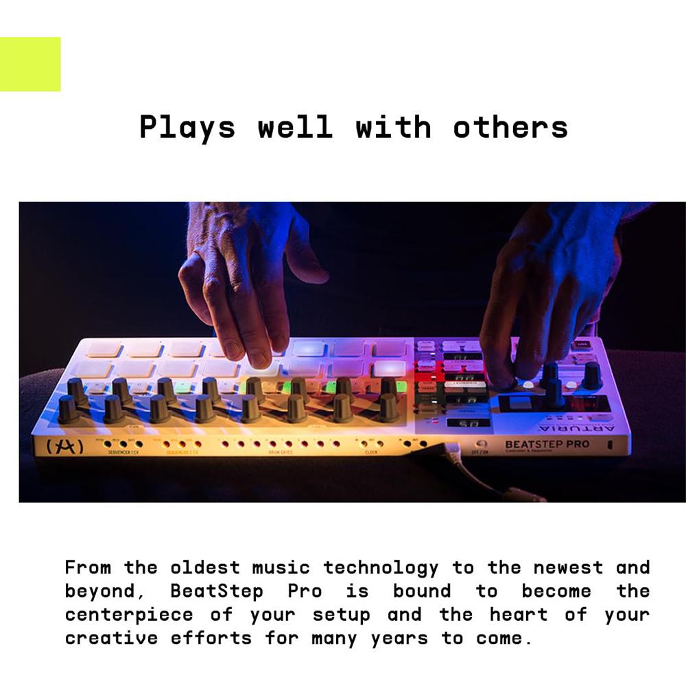 Arturia BeatStep Pro 16-Pad MIDI Controller and Sequencer + 26 Month Protection