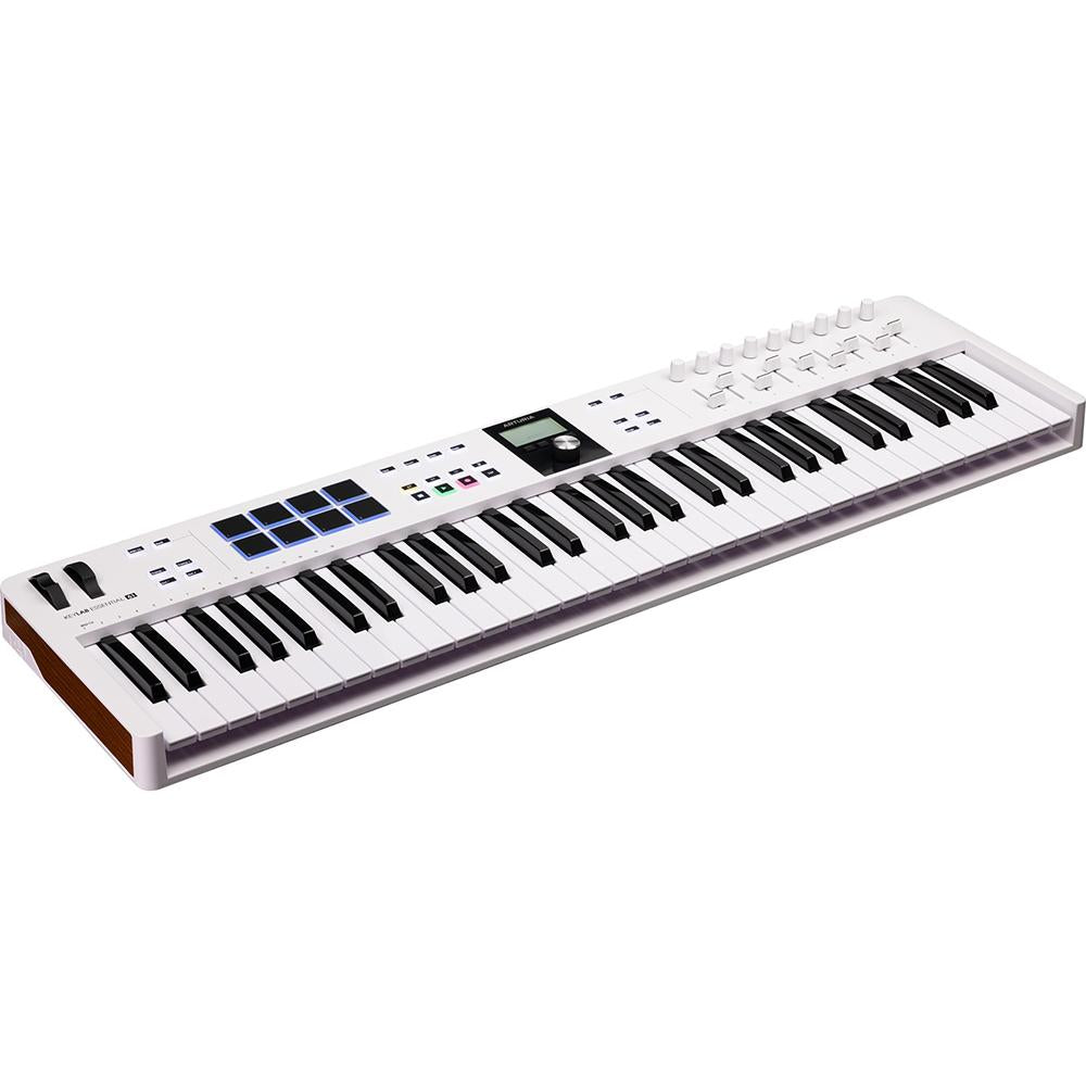 Arturia KeyLab Mk3 61-Key USB MIDI Controller Keyboard White+26 Month Protection