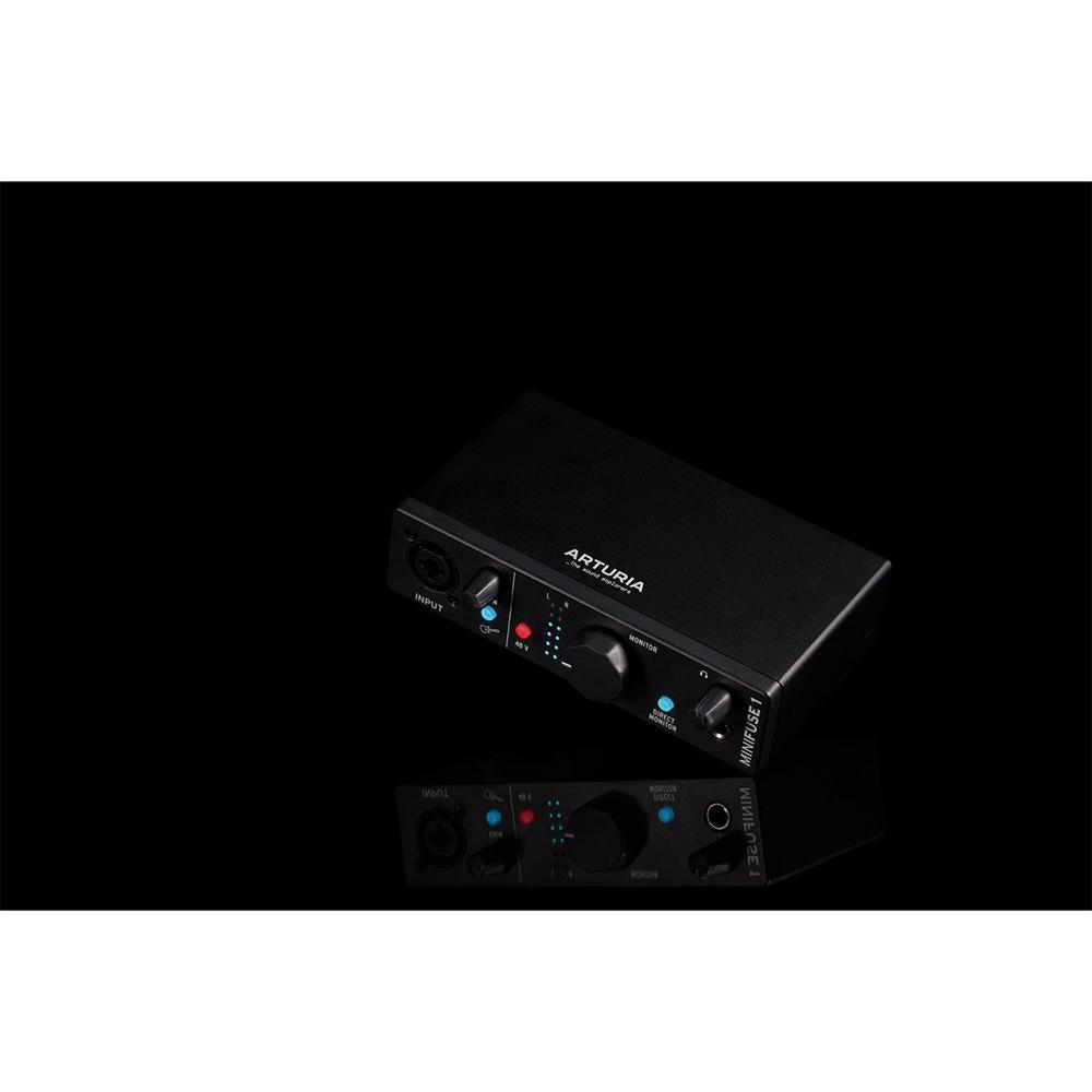 Arturia MiniFuse 1 Portable Single Input USB-C Audio Interface Black Renewed