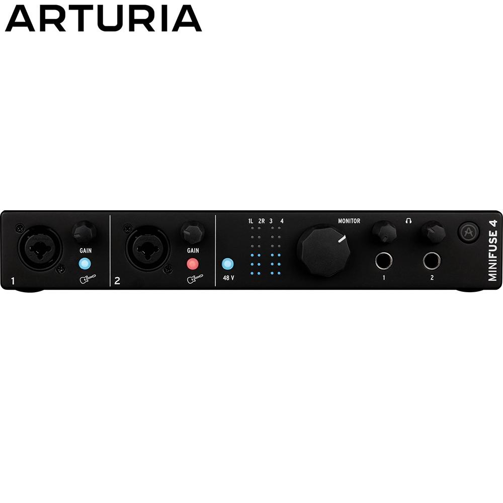 Arturia MiniFuse 4 Portable 4x Input USB-C MIDI Audio Interface Black Renewed