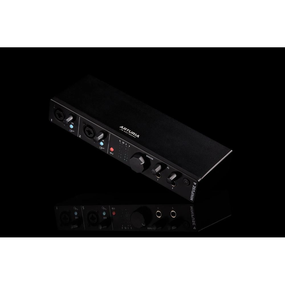 Arturia MiniFuse 4 Portable 4x Input USB-C MIDI Audio Interface Black Renewed