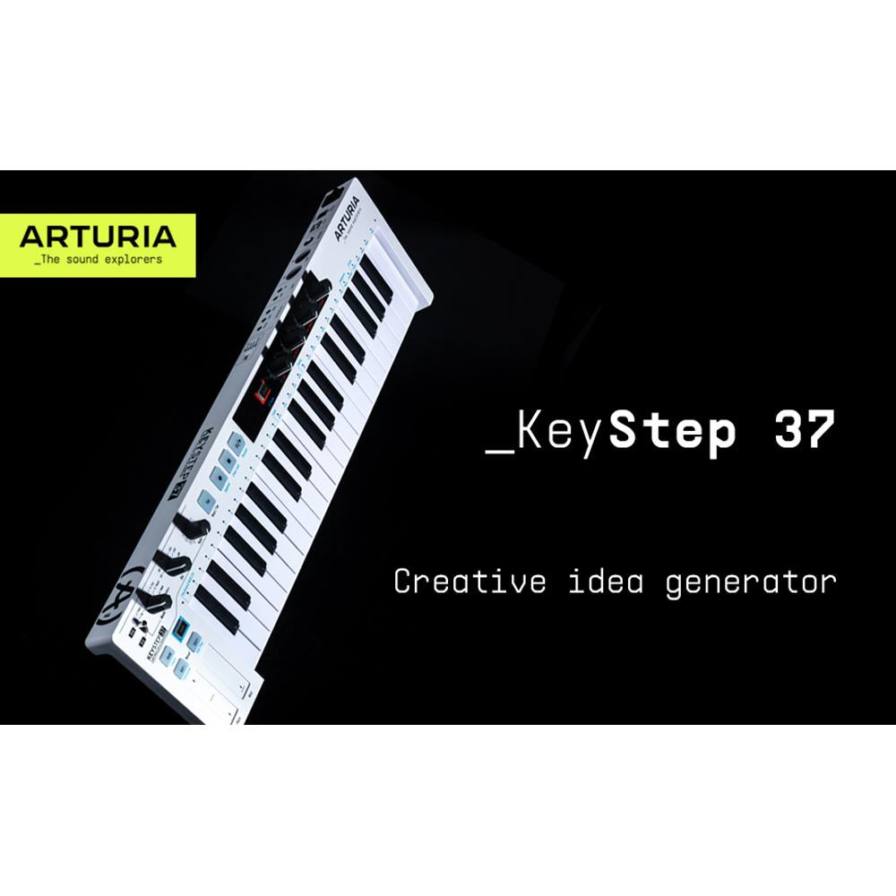 Arturia KeyStep 37-Key MIDI Controller and Sequencer Keyboard White Renewed