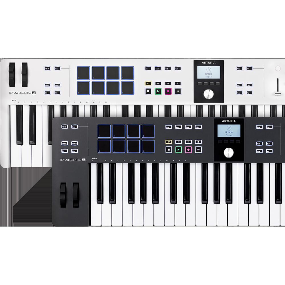 Arturia KeyLab Essential Mk3 61-Key USB MIDI Controller Keyboard, White - Refurbished