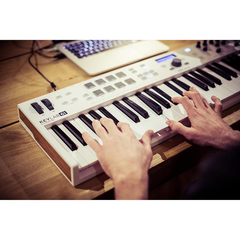 Arturia KeyLab Essential Mk3 61-Key USB MIDI Controller Keyboard, White - Refurbished
