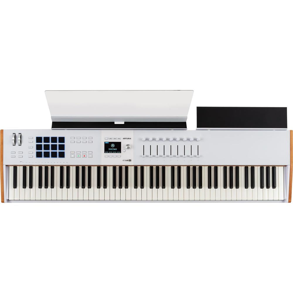 Arturia KeyLab 88 mk3 88-Key Weighted Hammer MIDI Controller Keyboard, White-Refurbished