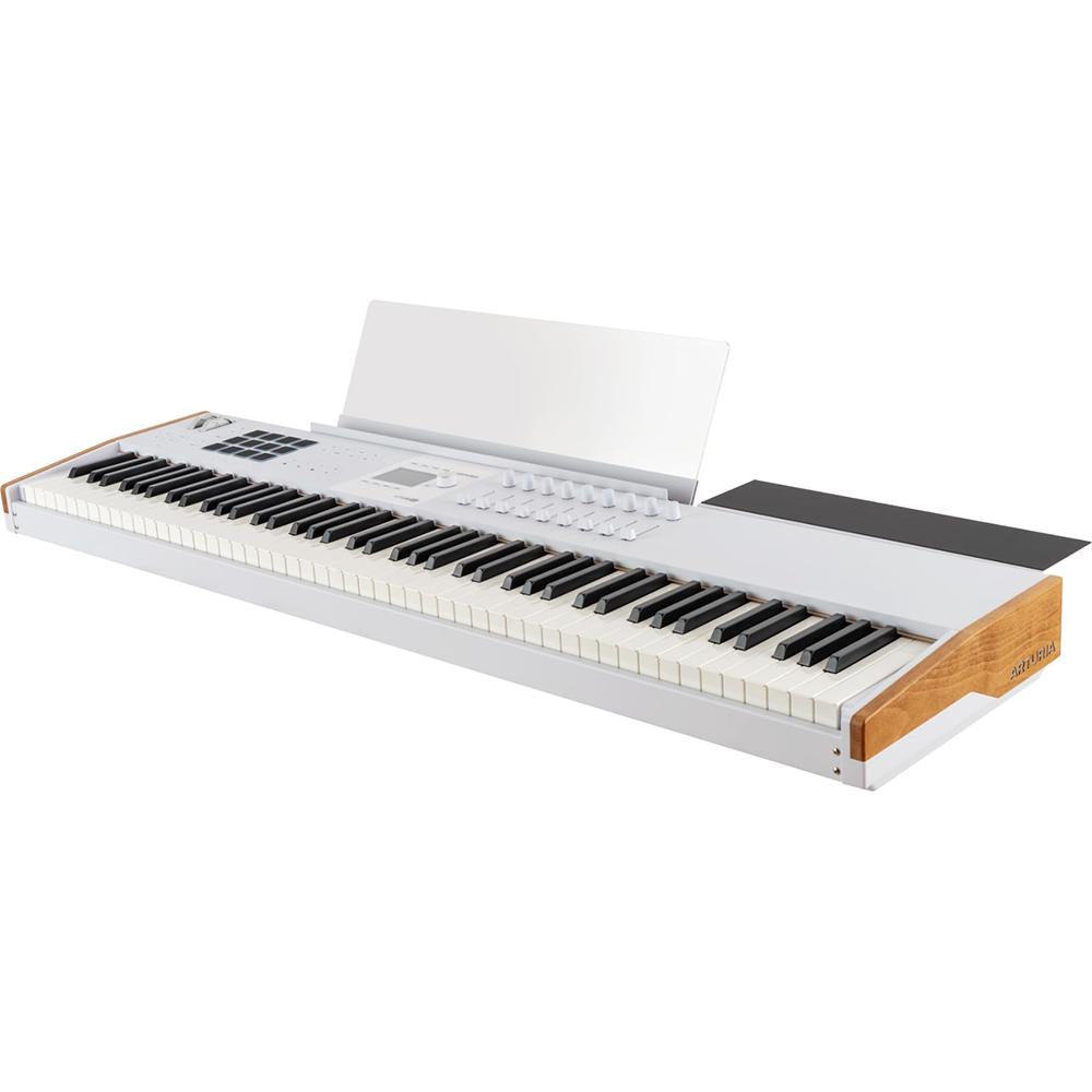 Arturia KeyLab 88 mk3 88-Key Weighted Hammer MIDI Controller Keyboard, White-Refurbished