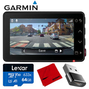 Garmin Dash Cam X210 1440p HD, 140-degree FOV, Voice Control, GPS w/ Accessories Bundle