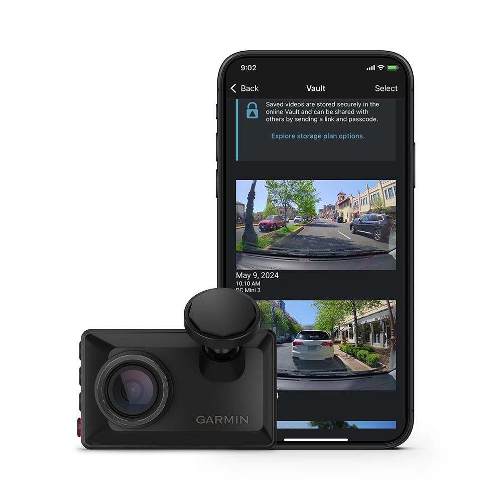Garmin Dash Cam X210 1440p HD, 140-degree FOV, Voice Control, GPS w/ Accessories Bundle