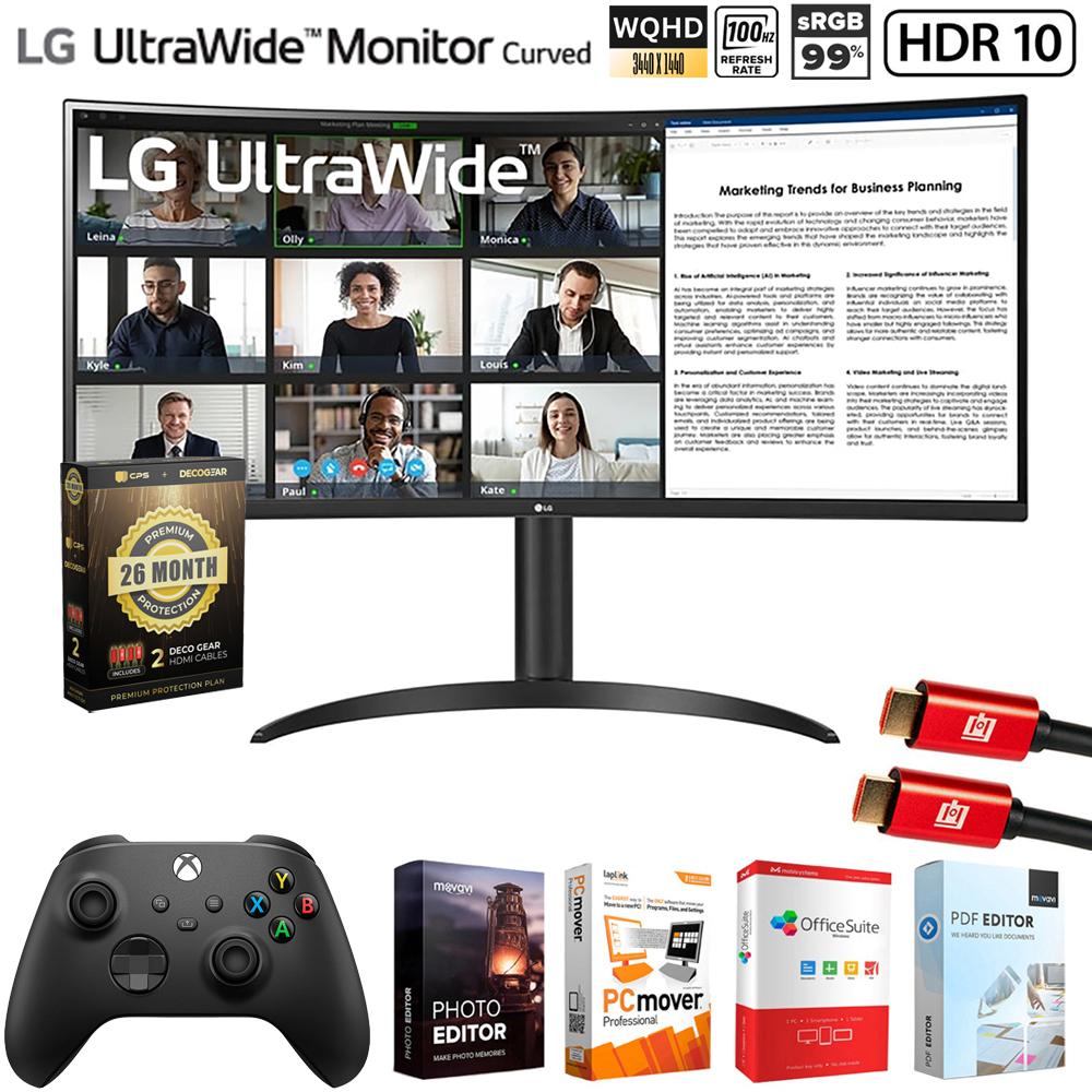 LG 34" Curved UltraWide WQHD Monitor +Gaming Controller +26 Months Protection