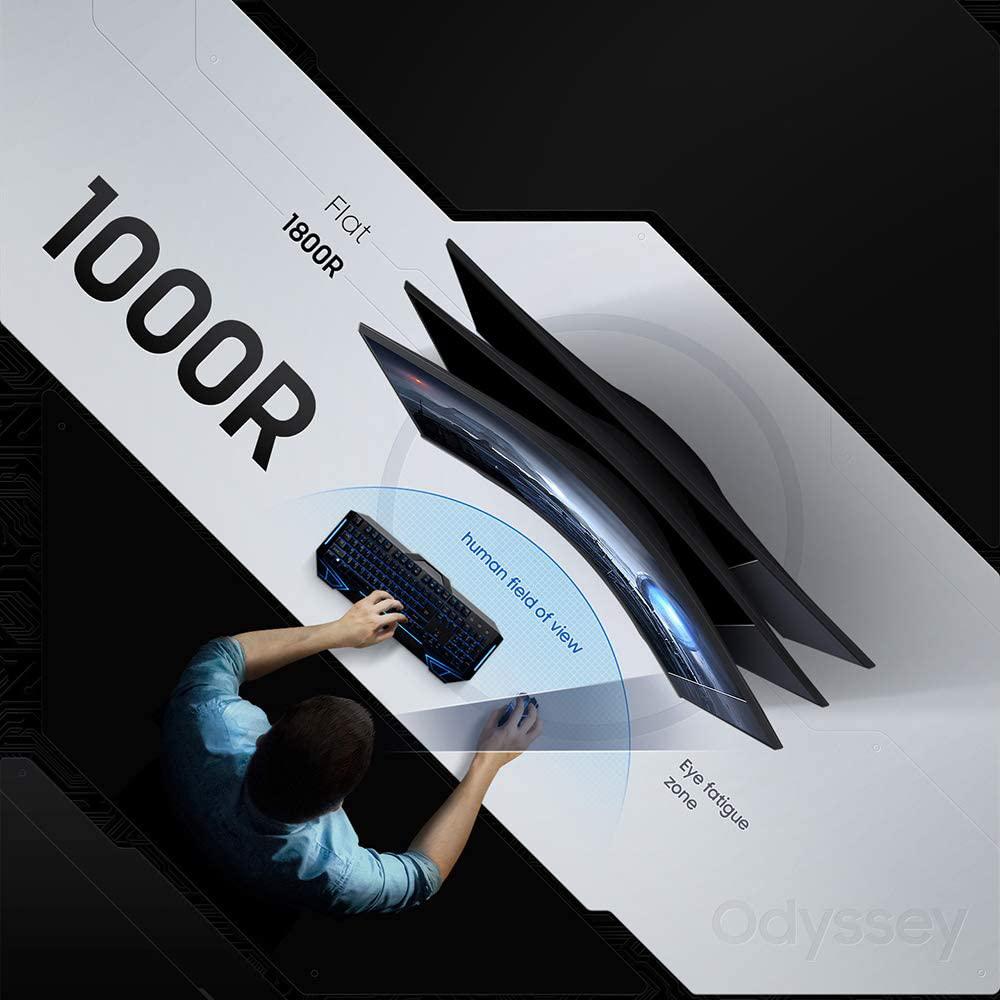 Samsung 34" Odyssey G55T WQHD Curved Gaming Monitor +Controller +26 Months Protection