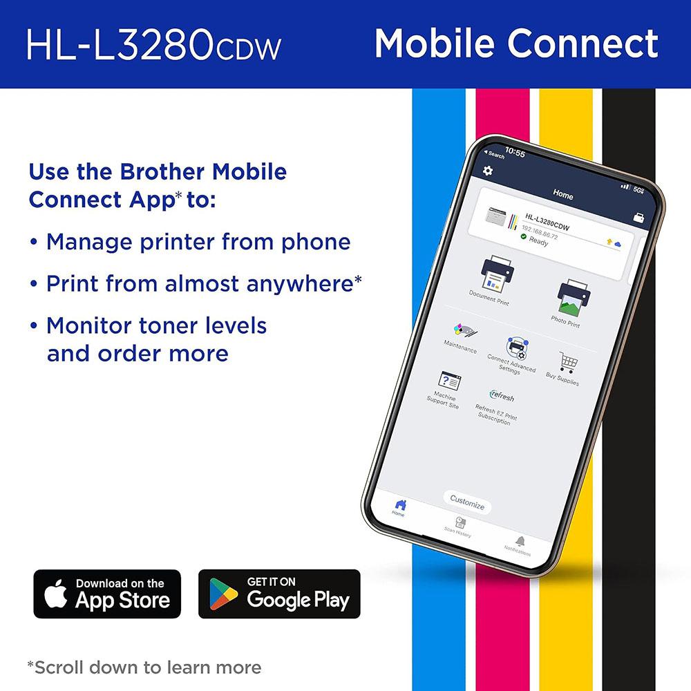 Brother HLL3280CDW Laser Printer + 26 Months Protection Bundle